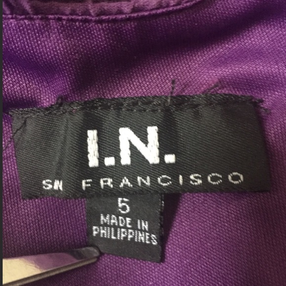 I.N. San Francisco Purple Rose Border Sundress 5 - Picture 9 of 13